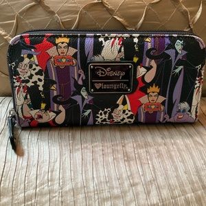 Loungefly Disney Villains Wallet - Black, Purple, Red